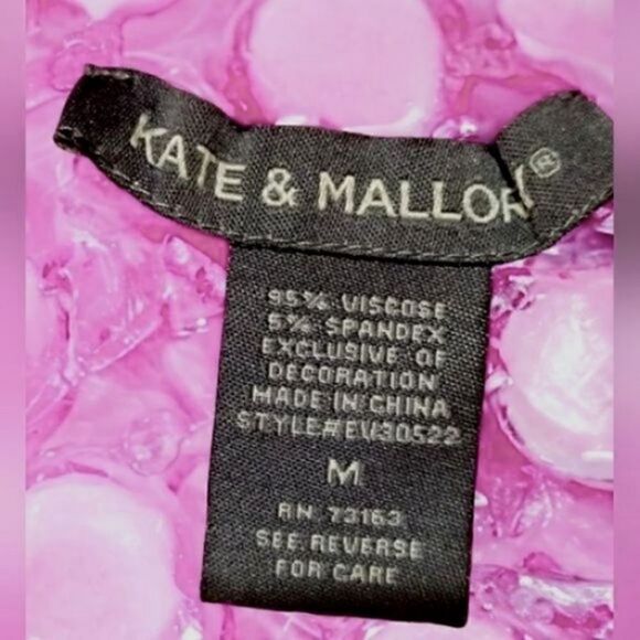 DRESS KATE & MALLORY Off The Shoulder Lace Bell Sleeves & Ruffle MIDI Silky MED - Picture 7 of 9